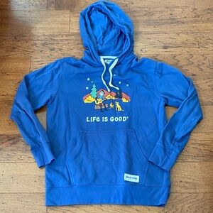 Life is good camping Jake, hooded sweatshirt-medium